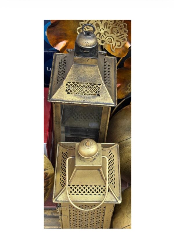 Vintage metal lantern- Antique decor light