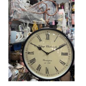 Vintage Double-sided hanging wall clock