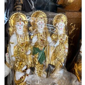 Ram Parivar idol in white and gold