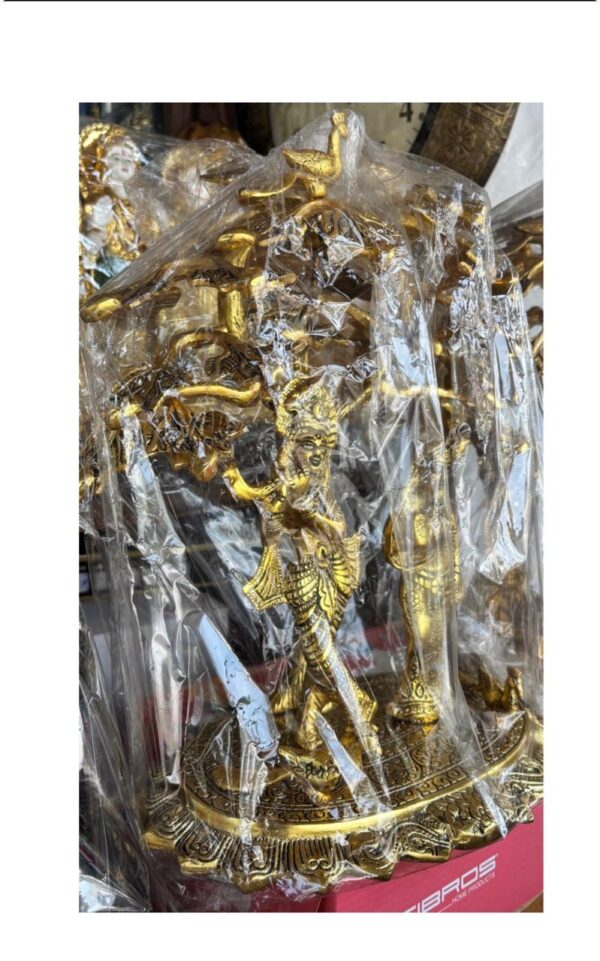 Radha Krishna Golden tree idol